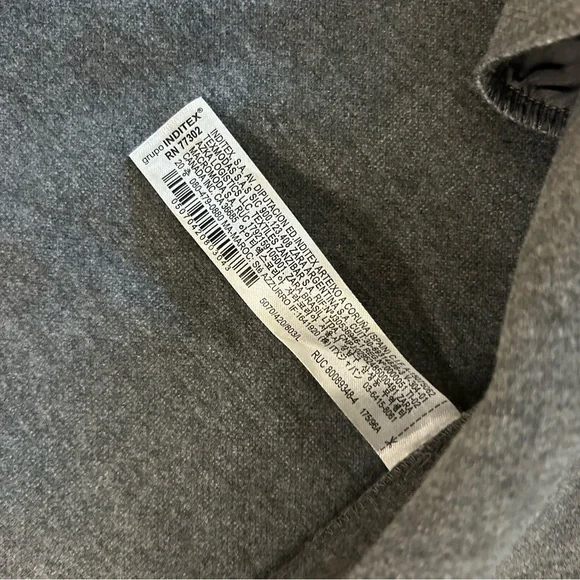 Zara Light Gray Wool Blend Coat - Picture 5 of 6